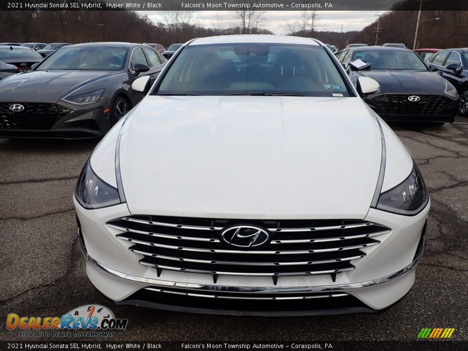 2021 Hyundai Sonata SEL Hybrid Hyper White / Black Photo #7