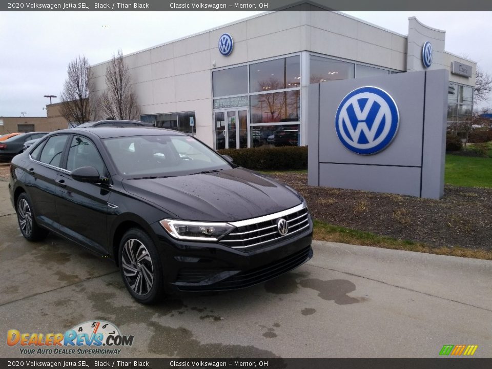 2020 Volkswagen Jetta SEL Black / Titan Black Photo #1