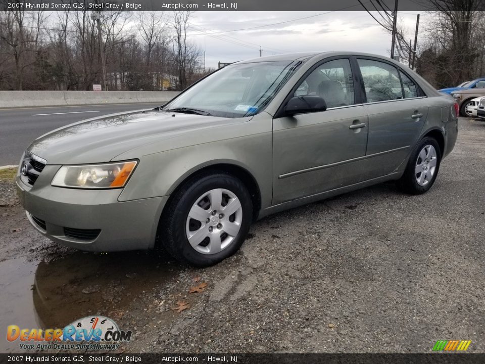 2007 Hyundai Sonata GLS Steel Gray / Beige Photo #7