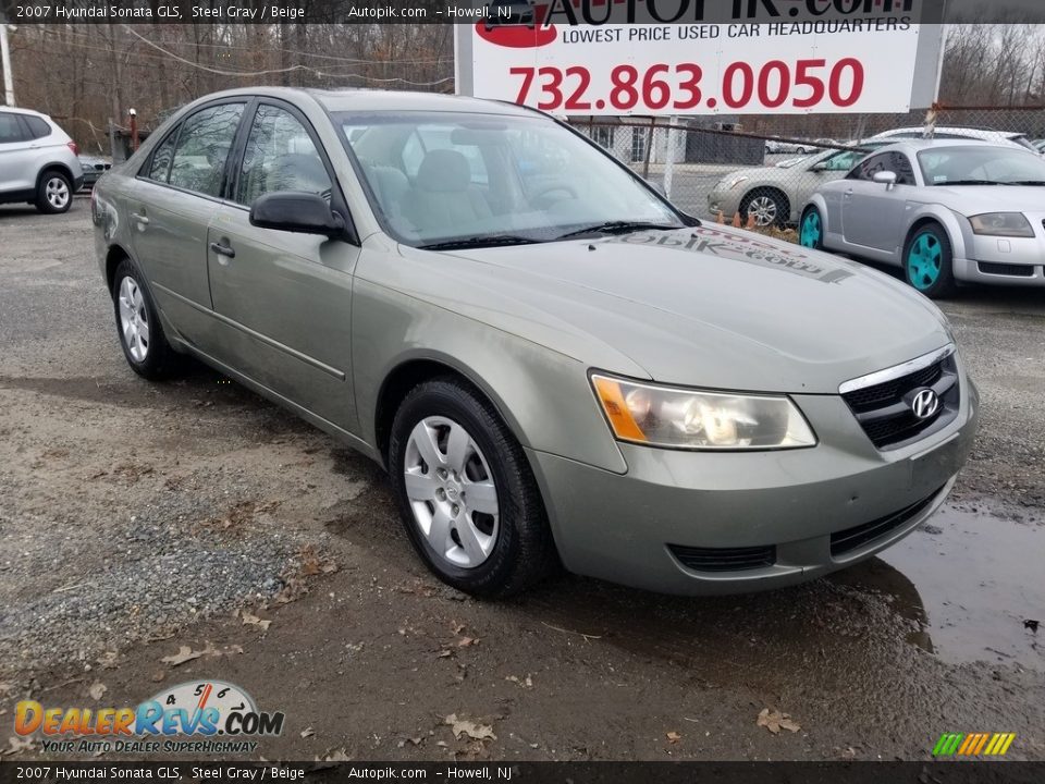 2007 Hyundai Sonata GLS Steel Gray / Beige Photo #9