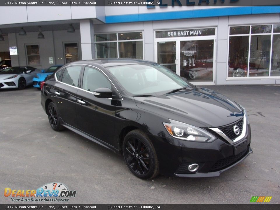 2017 Nissan Sentra SR Turbo Super Black / Charcoal Photo #3