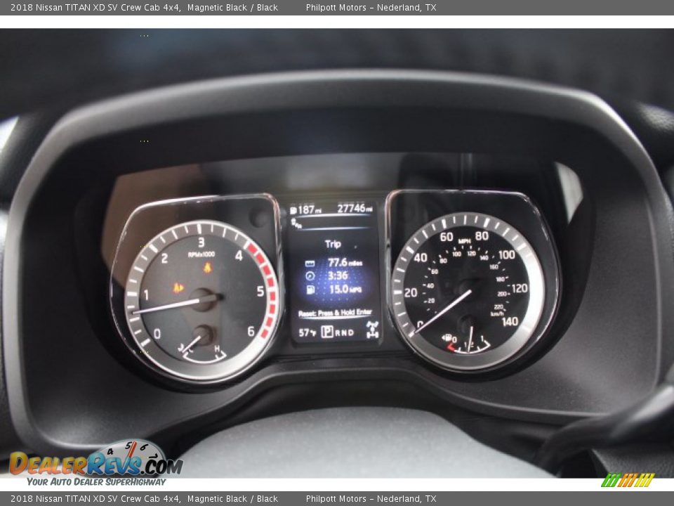 2018 Nissan TITAN XD SV Crew Cab 4x4 Magnetic Black / Black Photo #13