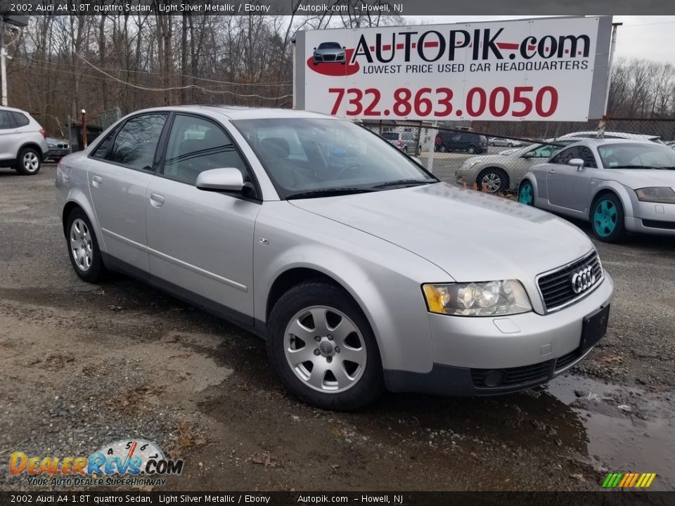 2002 Audi A4 1.8T quattro Sedan Light Silver Metallic / Ebony Photo #1