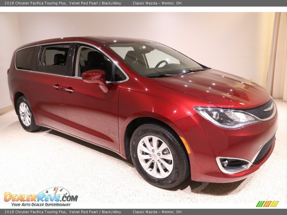2018 Chrysler Pacifica Touring Plus Velvet Red Pearl / Black/Alloy Photo #1