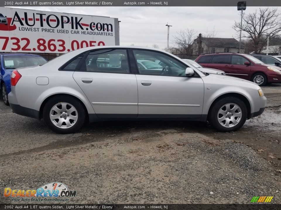 2002 Audi A4 1.8T quattro Sedan Light Silver Metallic / Ebony Photo #2