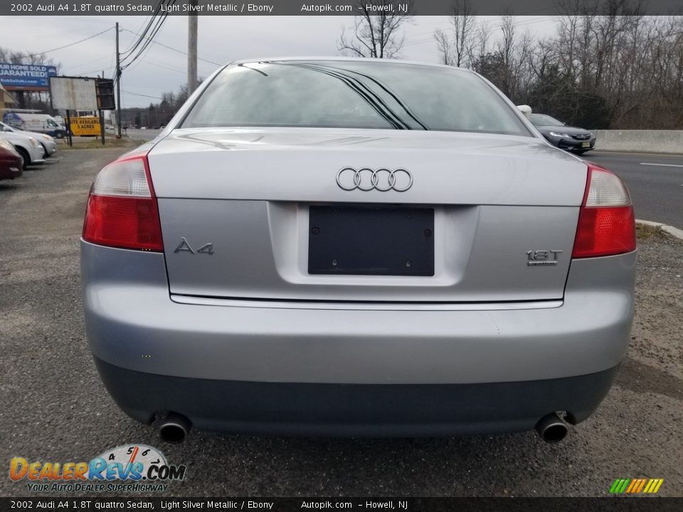 2002 Audi A4 1.8T quattro Sedan Light Silver Metallic / Ebony Photo #4