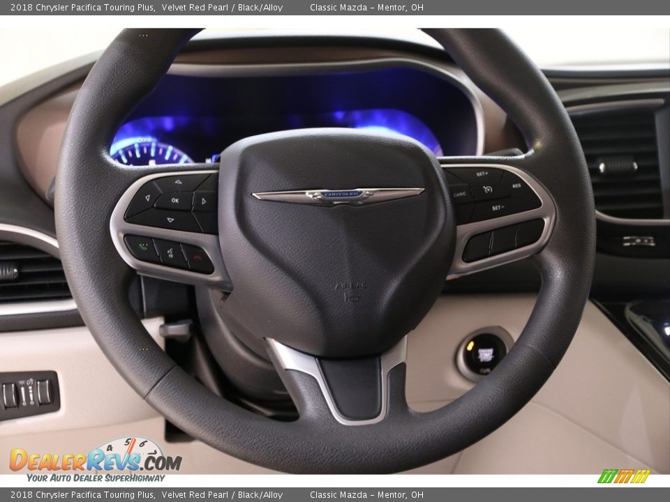 2018 Chrysler Pacifica Touring Plus Velvet Red Pearl / Black/Alloy Photo #7