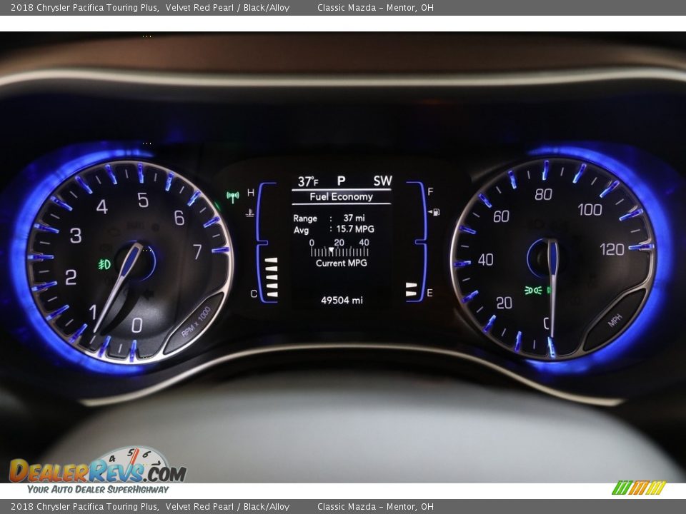 2018 Chrysler Pacifica Touring Plus Velvet Red Pearl / Black/Alloy Photo #8