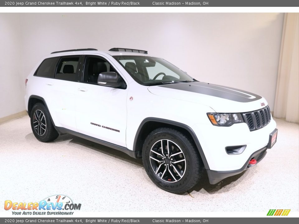 2020 Jeep Grand Cherokee Trailhawk 4x4 Bright White / Ruby Red/Black Photo #1