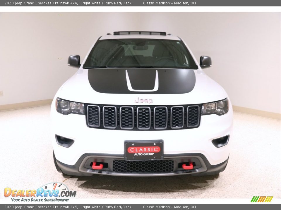 2020 Jeep Grand Cherokee Trailhawk 4x4 Bright White / Ruby Red/Black Photo #2