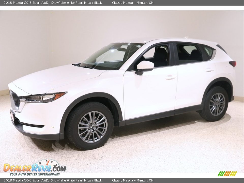 2018 Mazda CX-5 Sport AWD Snowflake White Pearl Mica / Black Photo #3