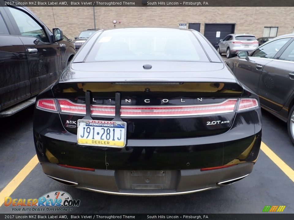 2017 Lincoln MKZ Black Label AWD Black Velvet / Thoroughbred Theme Photo #3