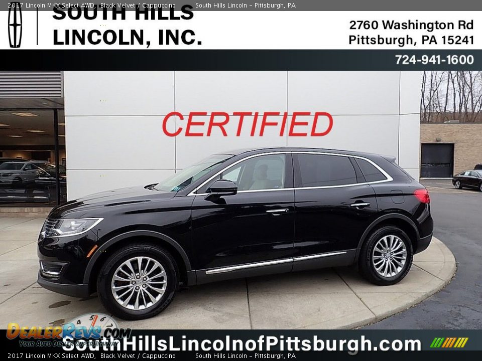 2017 Lincoln MKX Select AWD Black Velvet / Cappuccino Photo #1