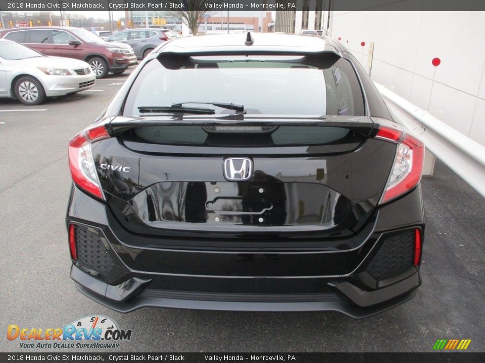 2018 Honda Civic EX Hatchback Crystal Black Pearl / Black Photo #4