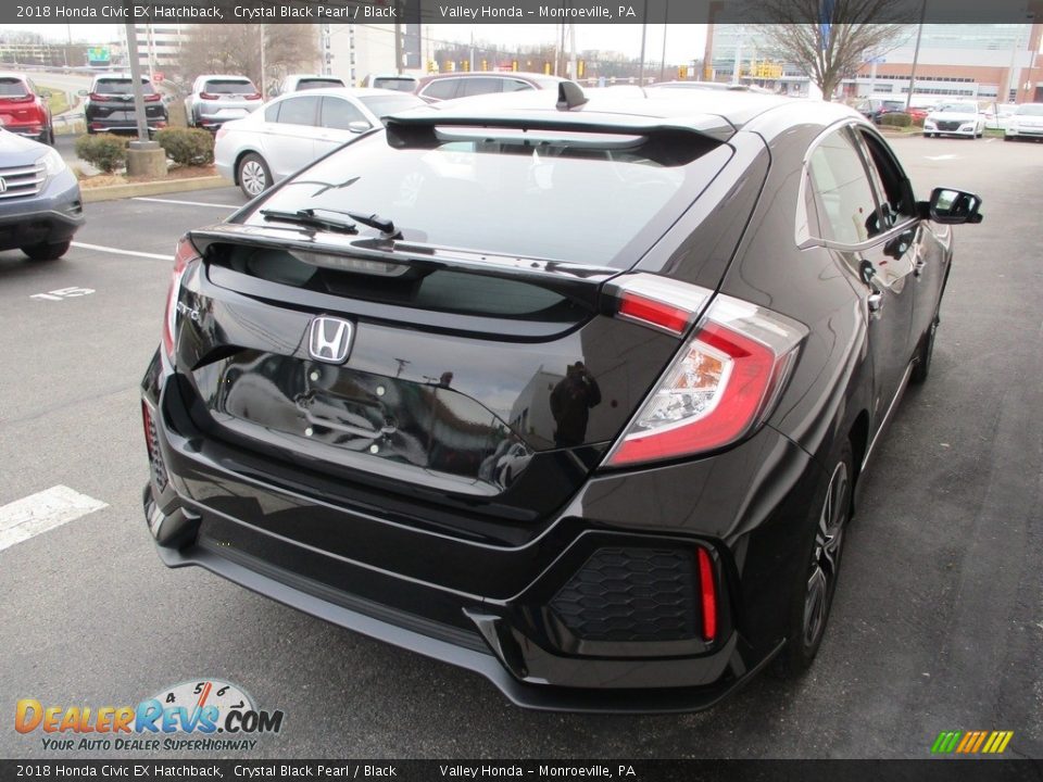 2018 Honda Civic EX Hatchback Crystal Black Pearl / Black Photo #5