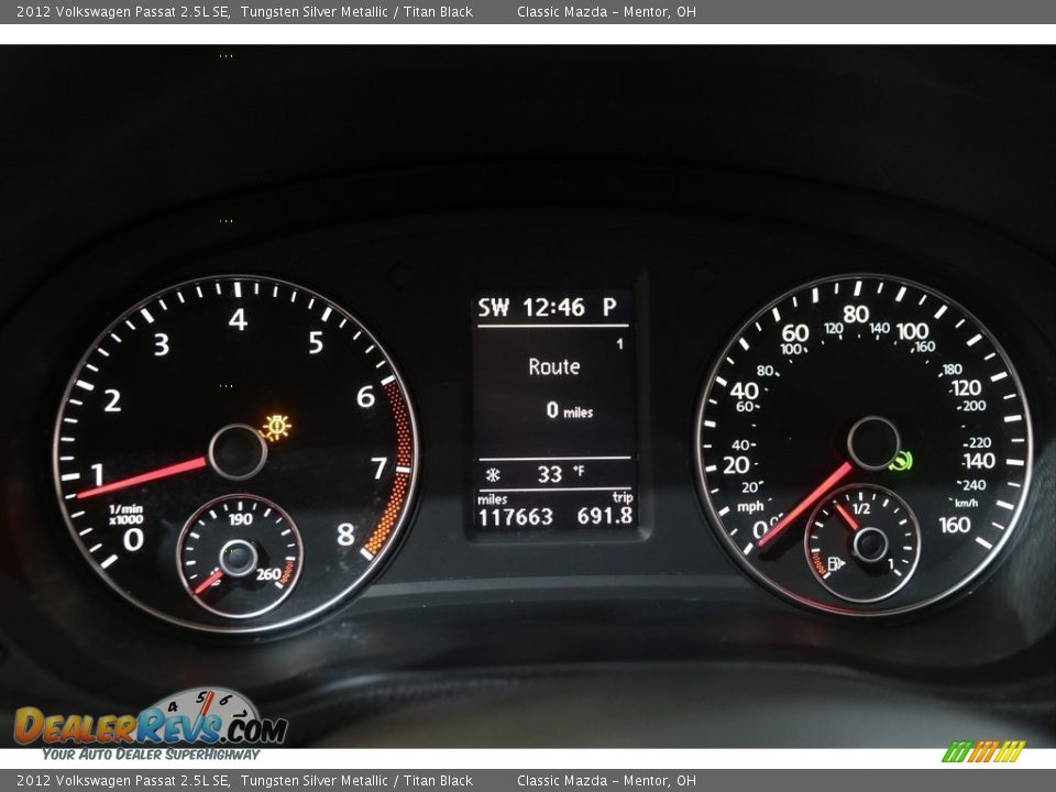 2012 Volkswagen Passat 2.5L SE Tungsten Silver Metallic / Titan Black Photo #8
