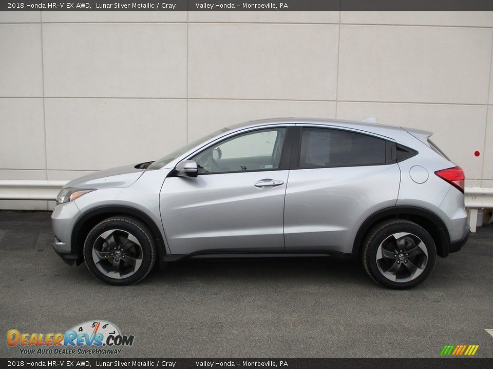 Lunar Silver Metallic 2018 Honda HR-V EX AWD Photo #2