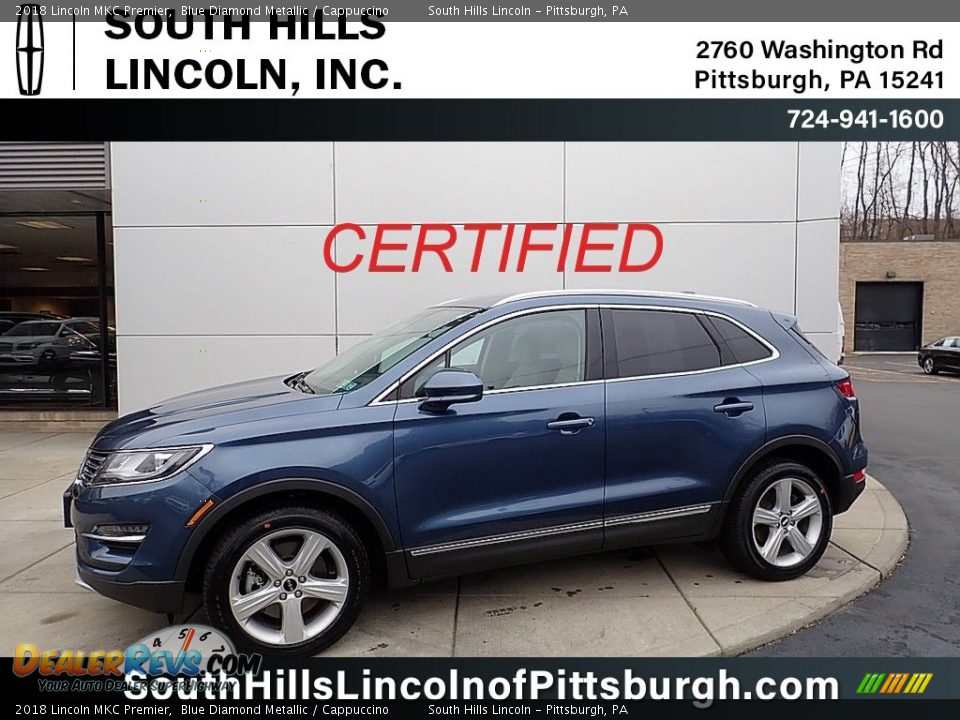 2018 Lincoln MKC Premier Blue Diamond Metallic / Cappuccino Photo #1