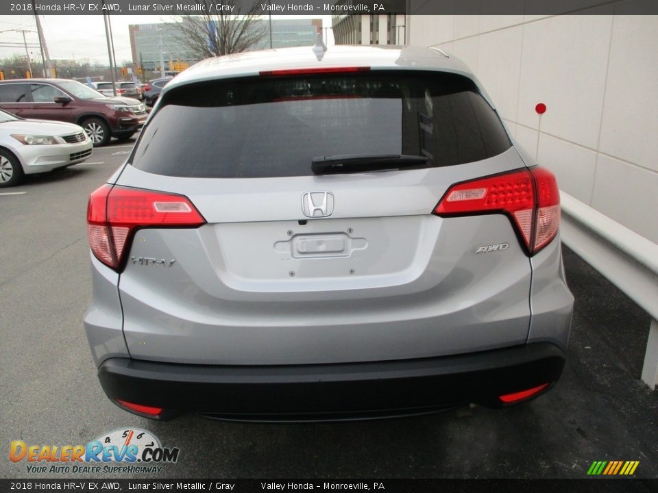 2018 Honda HR-V EX AWD Lunar Silver Metallic / Gray Photo #4