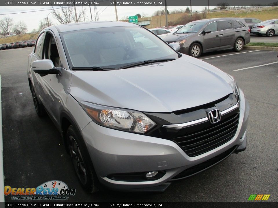 2018 Honda HR-V EX AWD Lunar Silver Metallic / Gray Photo #8