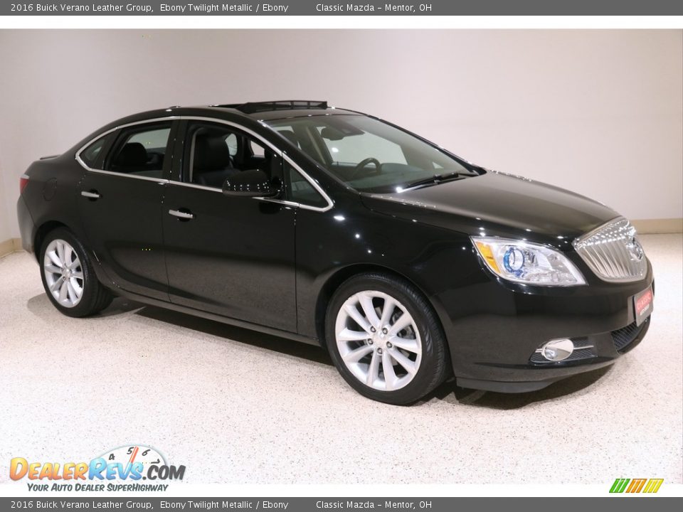 2016 Buick Verano Leather Group Ebony Twilight Metallic / Ebony Photo #1