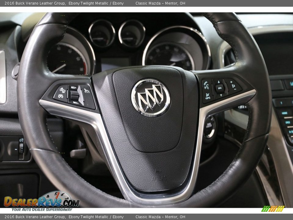 2016 Buick Verano Leather Group Ebony Twilight Metallic / Ebony Photo #7
