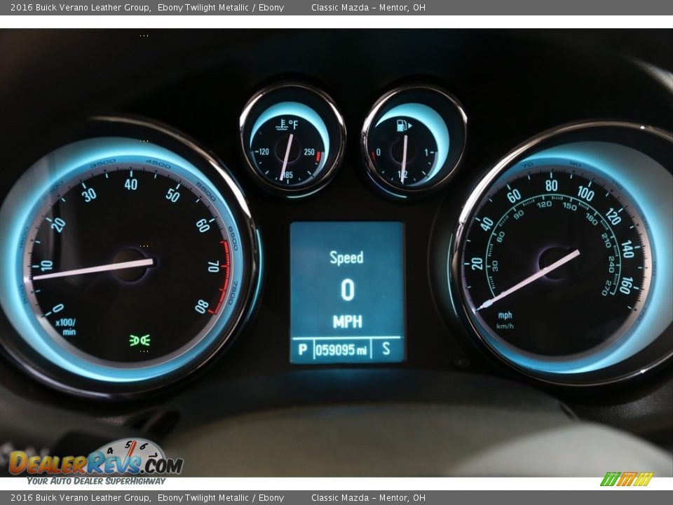 2016 Buick Verano Leather Group Ebony Twilight Metallic / Ebony Photo #8