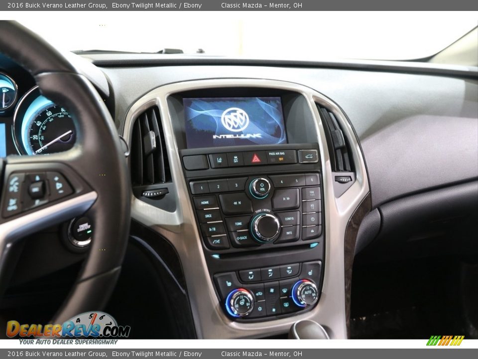 2016 Buick Verano Leather Group Ebony Twilight Metallic / Ebony Photo #9
