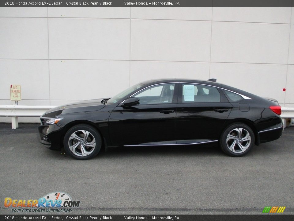 2018 Honda Accord EX-L Sedan Crystal Black Pearl / Black Photo #2