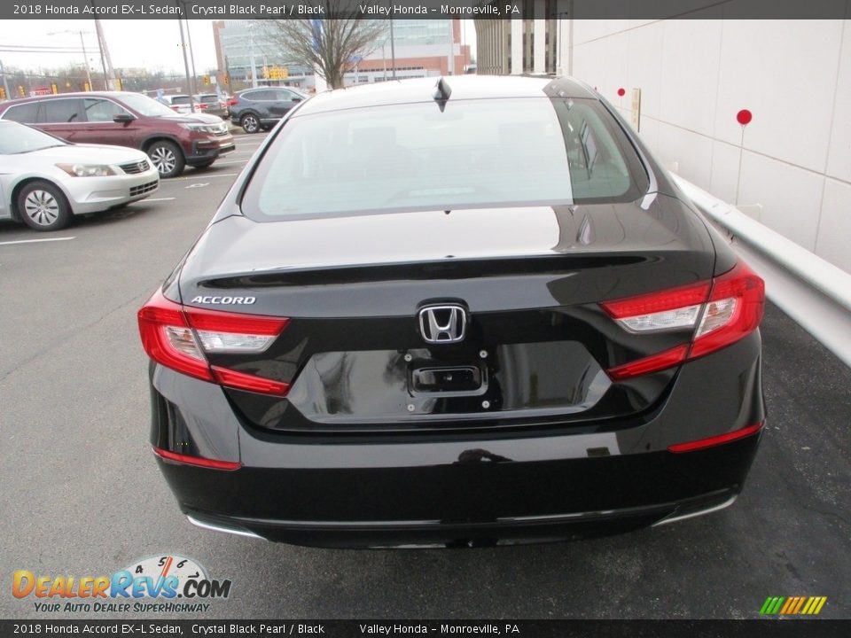 2018 Honda Accord EX-L Sedan Crystal Black Pearl / Black Photo #4