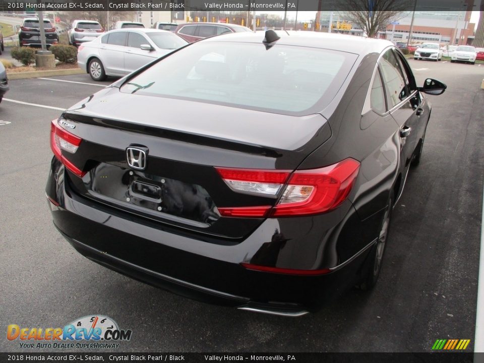 2018 Honda Accord EX-L Sedan Crystal Black Pearl / Black Photo #5