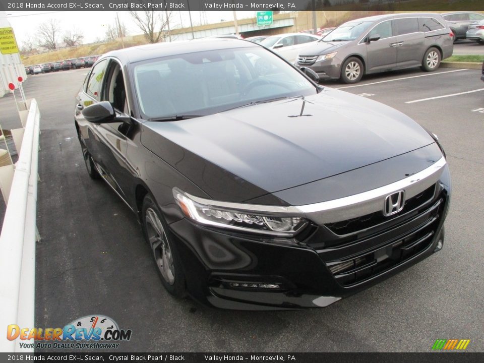 2018 Honda Accord EX-L Sedan Crystal Black Pearl / Black Photo #7