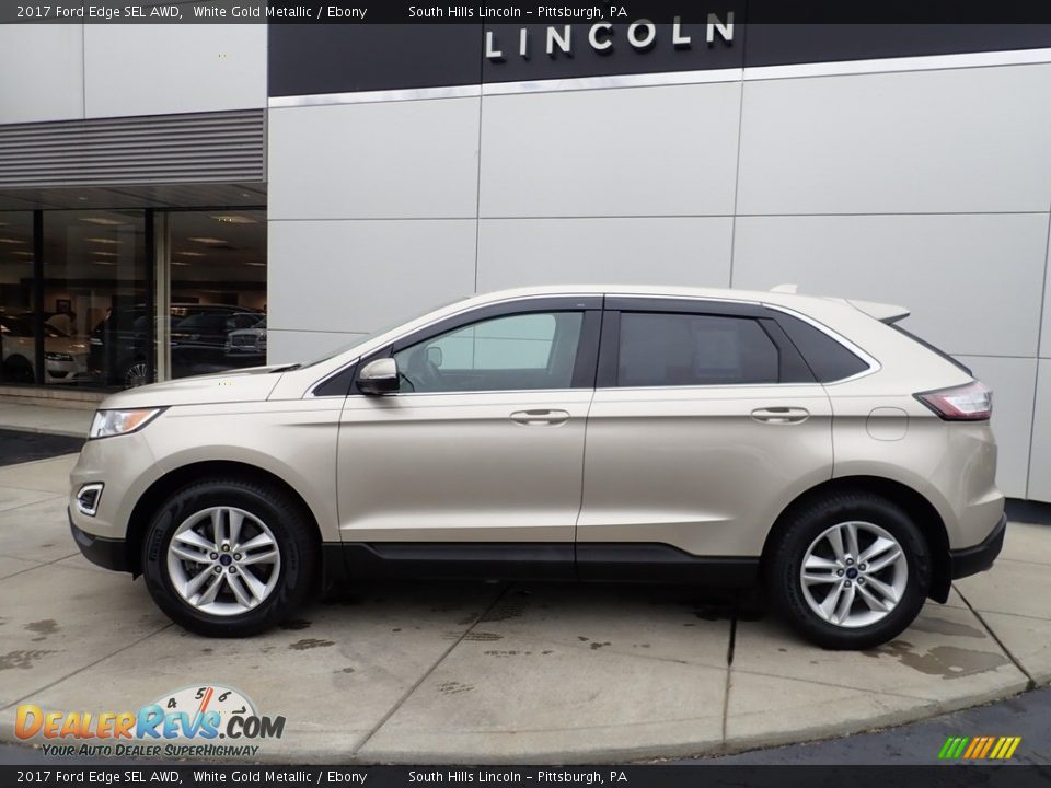 2017 Ford Edge SEL AWD White Gold Metallic / Ebony Photo #2