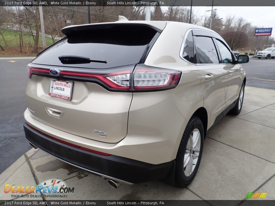 2017 Ford Edge SEL AWD White Gold Metallic / Ebony Photo #6