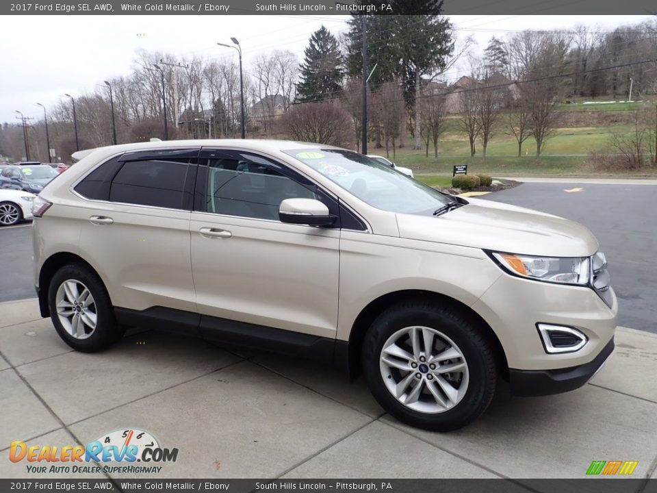 2017 Ford Edge SEL AWD White Gold Metallic / Ebony Photo #7