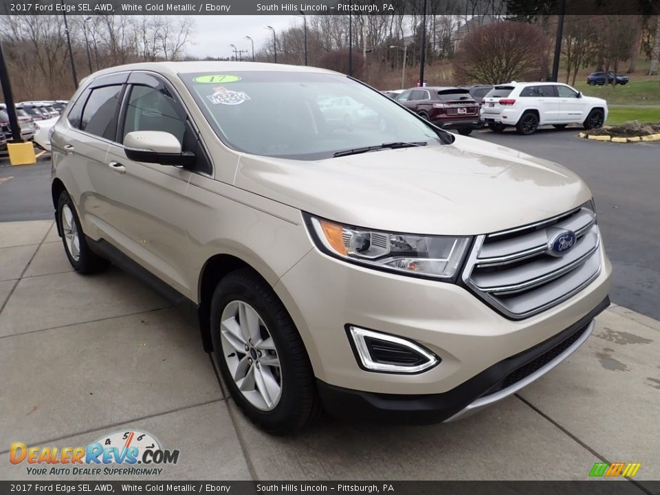 2017 Ford Edge SEL AWD White Gold Metallic / Ebony Photo #8