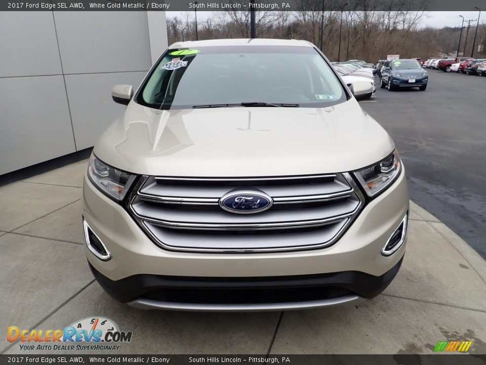 2017 Ford Edge SEL AWD White Gold Metallic / Ebony Photo #9