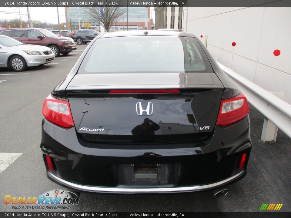 2014 Honda Accord EX-L V6 Coupe Crystal Black Pearl / Black Photo #4