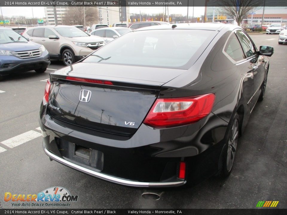 2014 Honda Accord EX-L V6 Coupe Crystal Black Pearl / Black Photo #5