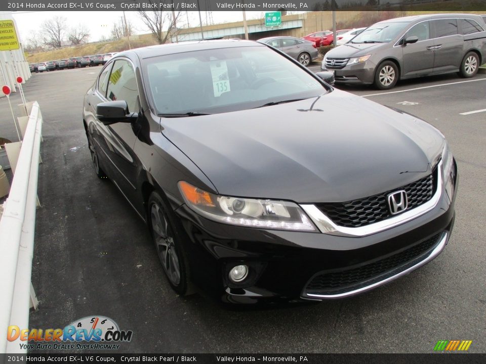 2014 Honda Accord EX-L V6 Coupe Crystal Black Pearl / Black Photo #7