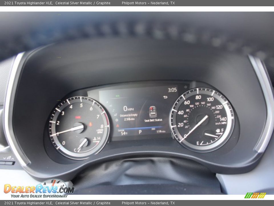 2021 Toyota Highlander XLE Gauges Photo #13