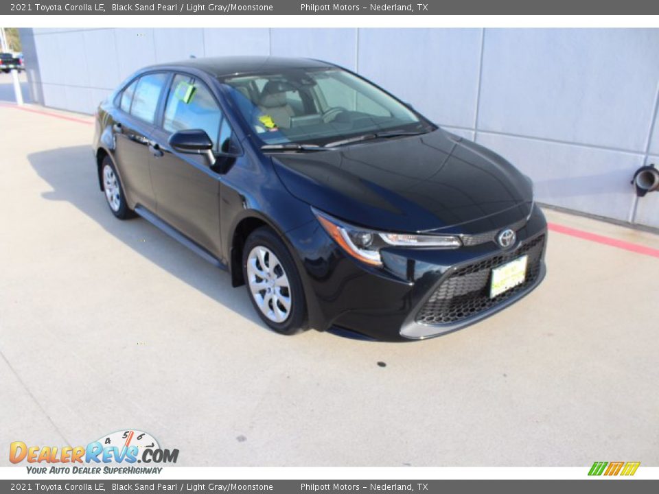 2021 Toyota Corolla LE Black Sand Pearl / Light Gray/Moonstone Photo #2