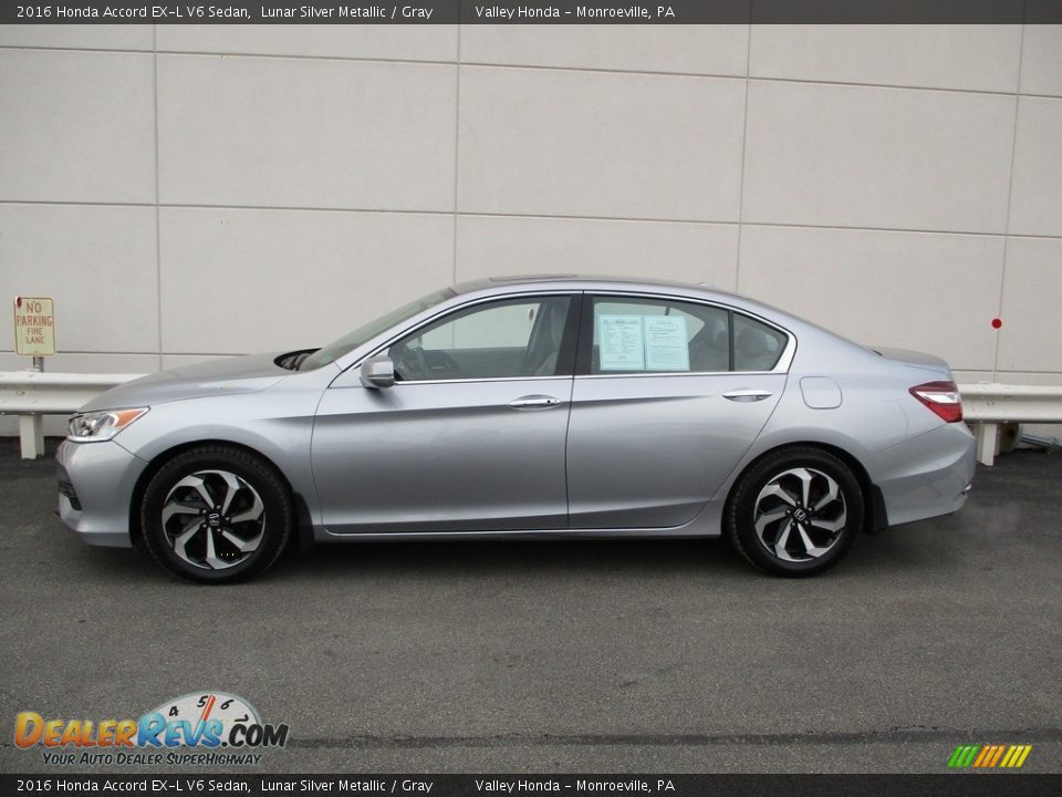 2016 Honda Accord EX-L V6 Sedan Lunar Silver Metallic / Gray Photo #2