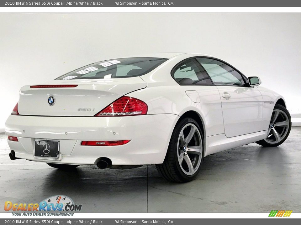 2010 BMW 6 Series 650i Coupe Alpine White / Black Photo #13