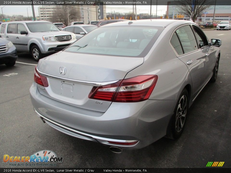 2016 Honda Accord EX-L V6 Sedan Lunar Silver Metallic / Gray Photo #5