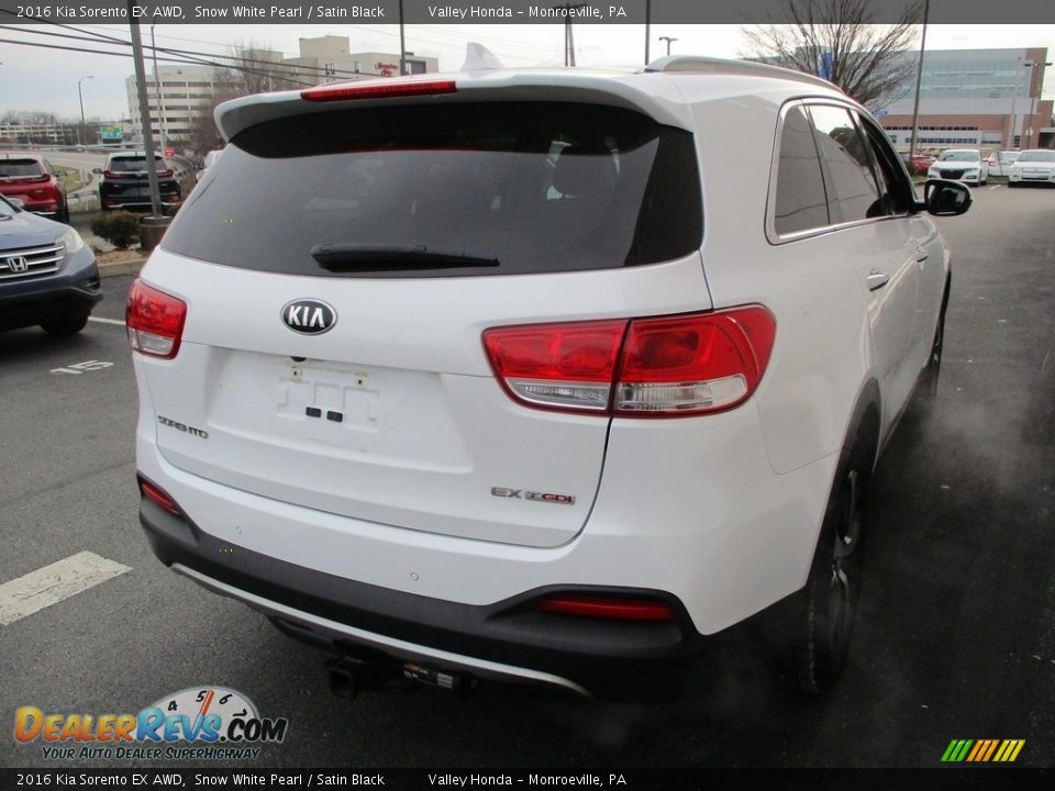 2016 Kia Sorento EX AWD Snow White Pearl / Satin Black Photo #4