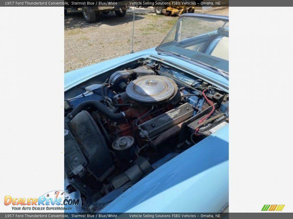 1957 Ford Thunderbird Convertible Starmist Blue / Blue/White Photo #3