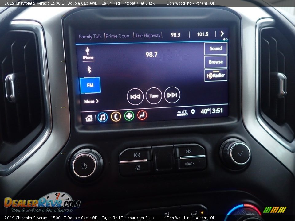 2019 Chevrolet Silverado 1500 LT Double Cab 4WD Cajun Red Tintcoat / Jet Black Photo #25