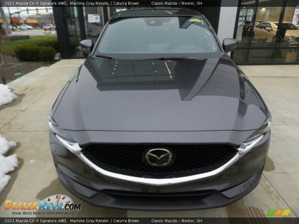 2021 Mazda CX-5 Signature AWD Machine Gray Metallic / Caturra Brown Photo #1