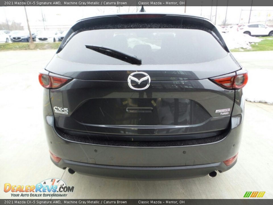 2021 Mazda CX-5 Signature AWD Machine Gray Metallic / Caturra Brown Photo #4
